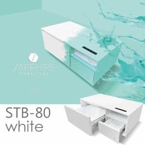 ロイヤル SAPPHIRE by LOOZER SMART TABLE（スマートテーブル）STB80 WHITE 冷蔵庫&冷凍庫付きテーブル 2ドア 81L 幅105cm