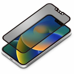 PGA PG-22PGL05FMB 2022年 iPhone 14 Plus用 ガイドフレーム付 液晶全面保護ガラス Premium Style 覗き見防止