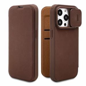 ラスタバナナ iPhone 14 Pro スライド式カメラ保護カバー付き手帳型ケース VELENS ブラウン
