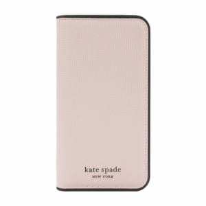 kate　spade　new　york　KSIPH-257-PLVMB　2022　iPhone　14　Pro　Max用スマートフォンケース　[　Pale　Vellum　Black　Bumper　Black　Logo　]　ピンク