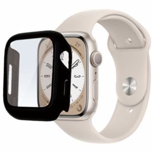 ラスタバナナ　GHB3742AW45　Apple　Watch　Series　8/7　45mm用　ガラス＋PC一体型ケース　ブラック