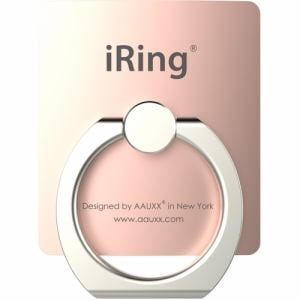 ロジック IRING-RG スマホ タブレット落下防止リング&ポータブルスタンド AAUXX iRing ローズゴールド IRINGRG
