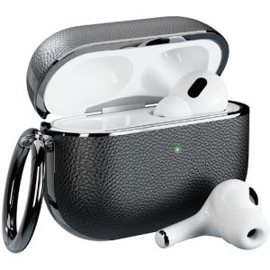 PGA　PG-APP2PU01BK　AirPods　Pro(第2／1世代)用　PUレザーケース　Premium　Style　ブラック　PGAPP2PU01BK