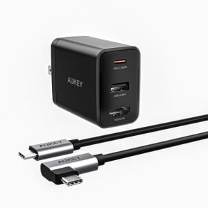 AUKEY　PA-H60-BK　USB充電器　Swift　HDMI　65W　[USB-A　1ポート／USB-C　1ポート／HDMI　1ポート]　ブラック