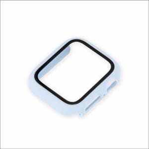 ナカバヤシ SMWC-AW401LBL Apple Watch SE用 液晶保護ガラス+ケース 40mm  ライトブルー