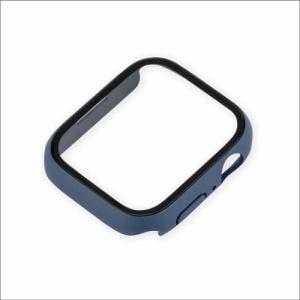 ナカバヤシ SMWC-AW451NB Apple Watch Series8用 液晶保護ガラス+ケース 45mm  ネイビー