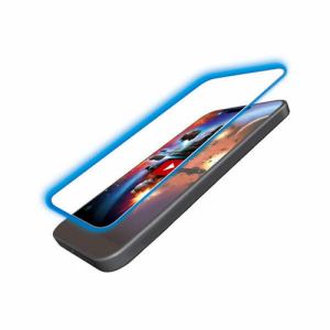 エレコム PM-A23DFLGARBL iPhone 15ProMax ガラスフィルム 動画映え 高透明 ブルーライトカット PMA23DFLGARBL
