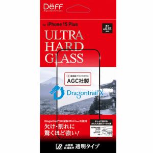 ディーフ DG-IP23LG5DF iPhone 15Plus ULTRA HARD GLASS 透明 -
