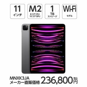 アップル(Apple) MNXK3J/A 11インチ iPadPro(第4世代) Wi-Fiモデル 1TB スペースグレイ 2022年モデル
