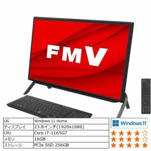 【推奨品】富士通 FMVF77G3B デスクトップパソコン FMV ESPRIMO FH Series ブラック