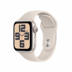 アップル(Apple) MR9U3J/A Apple Watch SE GPSモデル 40mm スターライトアルミニウムケースとスターライトスポーツバンド S/M