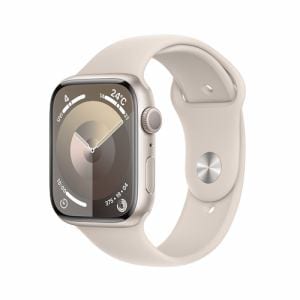 アップル(Apple) MR963J/A Apple Watch Series 9 GPSモデル 45mm スターライトアルミニウムケースとスターライトスポーツバンド S/M