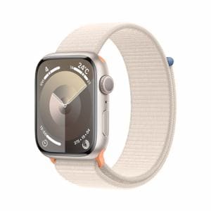 アップル(Apple) MR983J/A Apple Watch Series 9 GPSモデル 45mm スターライトアルミニウムケースとスターライトスポーツループ