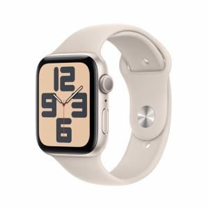 アップル(Apple) MRE43J/A Apple Watch SE GPSモデル 44mm スターライトアルミニウムケースとスターライトスポーツバンド S/M
