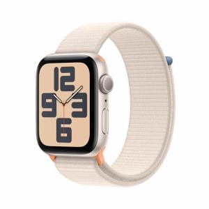 アップル(Apple) MRE63J/A Apple Watch SE GPSモデル 44mm スターライトアルミニウムケースとスターライトスポーツループ