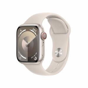 アップル(Apple) MRHN3J/A Apple Watch Series 9 GPS + Cellularモデル 41mm スターライトアルミニウムケースとスターライトスポーツバンド S/M