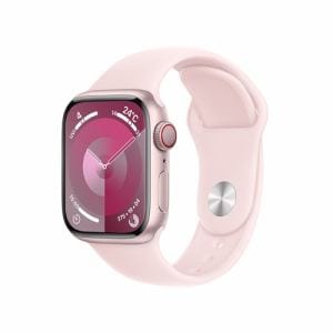 アップル(Apple) MRHY3J/A Apple Watch Series 9 GPS + Cellularモデル 41mm ピンクアルミニウムケースとライトピンクスポーツバンド S/M