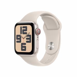 アップル(Apple) MRG13J/A Apple Watch SE GPS + Cellularモデル 40mm スターライトアルミニウムケースとスターライトスポーツバンド M/L