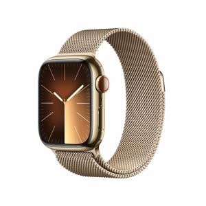 アップル(Apple) MRJ73J/A Apple Watch Series 9 GPS + Cellularモデル 41mm ゴールドステンレススチールケースとゴールドミラネーゼループ