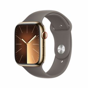 アップル(Apple) MRMT3J/A Apple Watch Series 9 GPS + Cellularモデル 45mm ゴールドステンレススチールケースとクレイスポーツバンド M/L