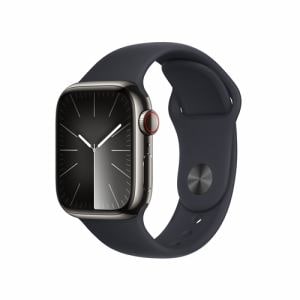 アップル(Apple) MRJ83J/A Apple Watch Series 9 GPS + Cellularモデル 41mm グラファイトステンレススチールケースとミッドナイトスポーツバンド S/M