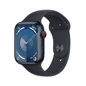 アップル(Apple) MRMC3J/A Apple Watch Series 9 GPS + Cellularモデル 45mm ミッドナイトアルミニウムケースとミッドナイトスポーツバンド S/M