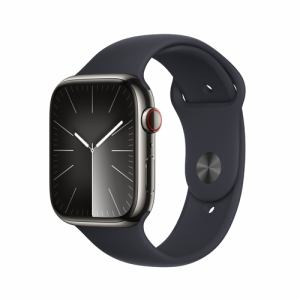 アップル(Apple) MRMW3J/A Apple Watch Series 9 GPS + Cellularモデル 45mm グラファイトステンレススチールケースとミッドナイトスポーツバンド M/L