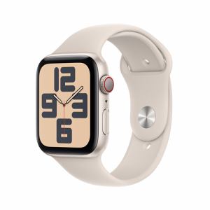 アップル(Apple) MRGU3J/A Apple Watch SE GPS + Cellularモデル 44mm スターライトアルミニウムケースとスターライトスポーツバンド S/M
