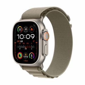 アップル(Apple) MREX3J/A Apple Watch Ultra 2 GPS + Cellularモデル 49mm チタニウムケースとオリーブアルパインループ - S