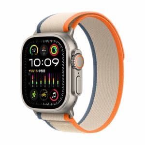 アップル(Apple) MRF13J/A Apple Watch Ultra 2 GPS + Cellularモデル 49mm チタニウムケースとオレンジ/ベージュトレイルループ - S/M