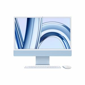 アップル(Apple) MQRQ3J/A 24インチ iMac Retina 4.5Kディスプレイモデル 8コアCPUと10コアGPUを搭載したAppleM3チップ 256GBSSD ブルー