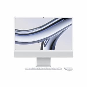 アップル(Apple) MQRK3J/A 24インチ iMac Retina 4.5Kディスプレイモデル 8コアCPUと10コアGPUを搭載したAppleM3チップ 512GBSSD シルバー