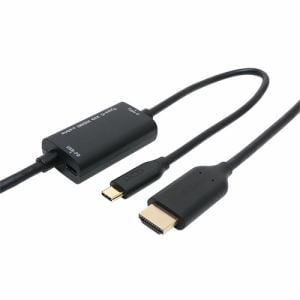 ミヨシ USD-PFH10／BK USB PD対応 USB Type-C HDMI変換ケーブル 1m ブラック USDPFH10／BK