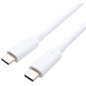 【推奨品】ミヨシ　UYM-CC302WH　USB3.2ケーブル　USB　PD　100W充電対応　充電／データ通信　Type-Cタイプ　ホワイト