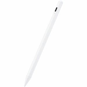 エレコム P-TPACSTAP05WH タッチペン／充電式／iPad専用／パームリジェクション対応／ペン先交換可能／ホワイト PTPACSTAP05WH