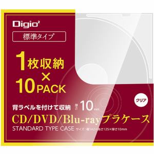 ナカバヤシ CD-094-10C CDプラケーススタンダードタイプ クリア CD09410C