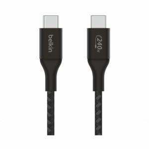 ベルキン BoostCharge 240W USB-C to USB-C 編組ケーブル 1m ブラック CAB015BT1MBK