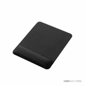 ナカバヤシ MUP-936BK リストレスト付きPUレザー マウスパッド ブラック