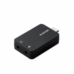 エレコム　USB-CADC01BK　USB　Type-C　オーディオ変換アダプタ　ノートPC　タブレット対応　ブラック