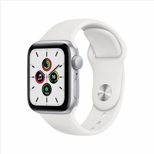 アップル(Apple)　MYDM2J/A　Apple　Watch　SE（GPSモデル）-　40mmシルバーアルミニウムケースとホワイトスポーツバンド