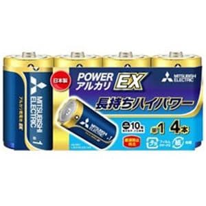 三菱　LR20EXD／4S　【単1形】　4本　アルカリ乾電池　「アルカリEX」