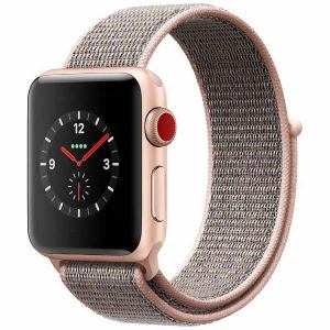 アップル(Apple)　MQKL2J／A　Apple　Watch　Series　3（GPS　+　Cellularモデル）　38mm　ゴールドアルミニウムケースとピンクサンドスポーツループ