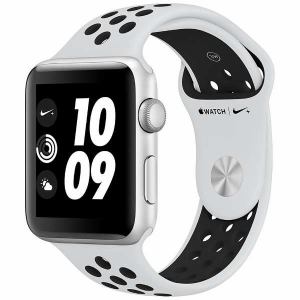 アップル(Apple)　MQL32J／A　Apple　Watch　Nike+（GPS）　42mm　シルバーアルミニウムケースとピュアプラチナ／ブラックNikeスポーツバンド