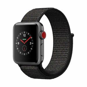 アップル(Apple)　MRQG2J／A　Apple　Watch　Series　3　（GPS　+　Cellularモデル）　38mm　スペースグレイアルミニウムケース　と　スポーツループ　ブラック