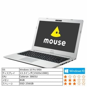 【台数限定】マウスコンピューター MBN3865P19B ノートPC MOUSE m-Book  シルバー