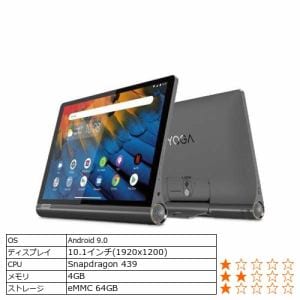 タブレット レノボ 新品 Lenovo Za3v0052jp 10 1型androidタブレット Yoga Smart Tab Wi Fiモデル アイアングレー 64gb ヤマダウェブコム