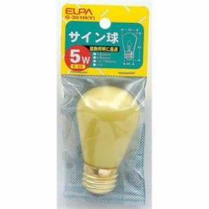 ELPA　G-301H(Y)　サイン球　5W　E26　イエロー