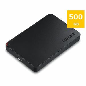 バッファロー HD-PCF500U3-BE ミニステーション ターボPC EX2 Plus対応 USB3.1(Gen1)／USB3.0用ポータブルHDD ブラック 500GB