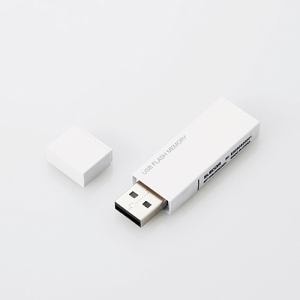 エレコム　MF-MSU2B16GWH　キャップ式USBメモリ　ホワイト　16GB