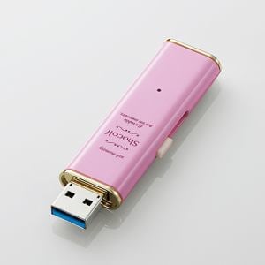 エレコム　MF-XWU332GPNL　USB3.0対応スライド式USBメモリ　「Shocolf」　ストロベリーピンク　32GB
